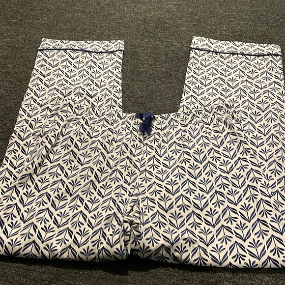 Pajamagram Brand NWT Women's Large Long Sleeve Top/Pants Set Navy & White - Picture 1 of 6